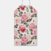 ほっこりフラワーティディベア 赤ちゃん女の子 サンクス ギフトタグ (裏面)