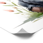 ほっこりフラワーベイビー ハイランドカウ ポスター (角)