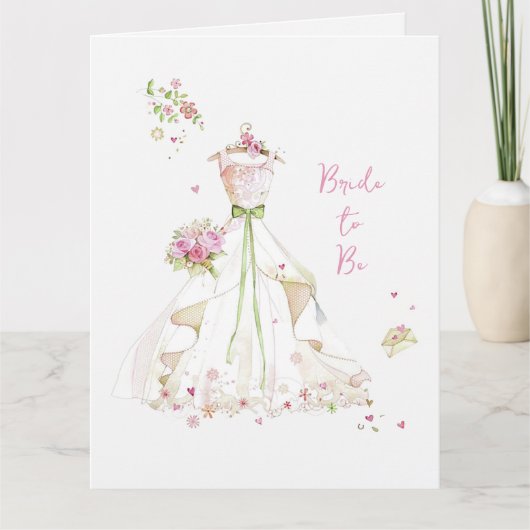 ほっこり花嫁のブライダルシャワー Bloom Bride to Be カード (正面)