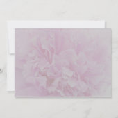 ほっこエレガントしたピンクの牡丹フローラ結婚の 招待状 (裏面)