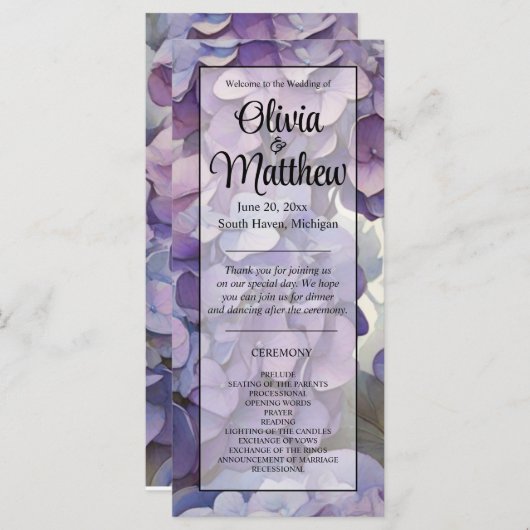ほっこエレガントろ紫色の水色フローラプログラム (正面/裏面)