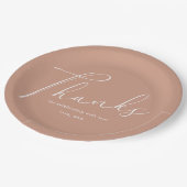 ほっこエレガントバラ卒業パーティーサンキュー ペーパープレート (アングル)