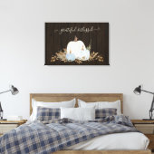 ほっこ賛美りした青いカボチャの葉 キャンバスプリント (インサイチュ (寝室))