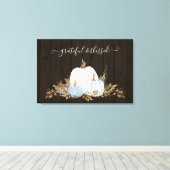 ほっこ賛美りした青いカボチャの葉 キャンバスプリント (インサイチュ (ウッドフロア))