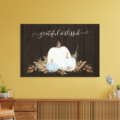 ほっこ賛美りした青いカボチャの葉 キャンバスプリント (インサイチュ (リビング))