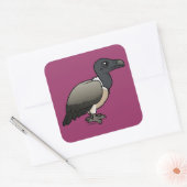 ほっそりとしたハゲワシ スクエアシール (封筒)