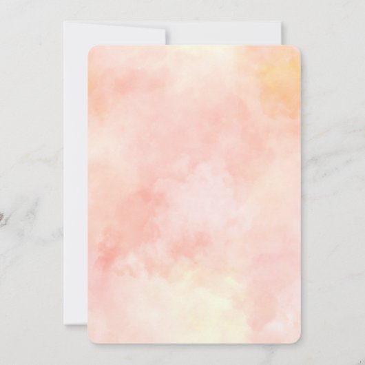 ほっぺが赤いピンクのキリン 招待状 (裏面)