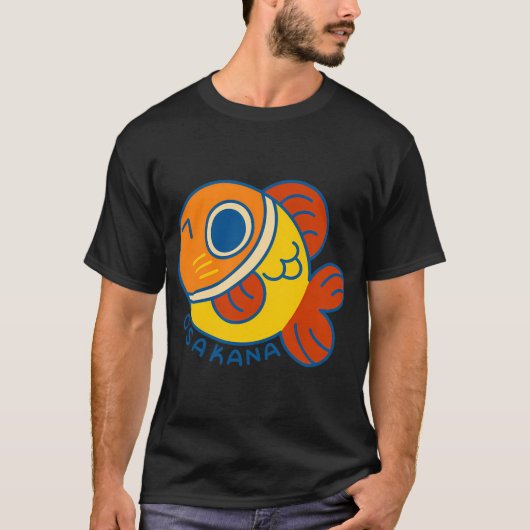 ほっぺが赤い魚 Tシャツ (正面)