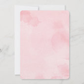 ほっぺたのばら花の赤ちゃん鹿の女の子の1歳の誕生日 招待状 (裏面)