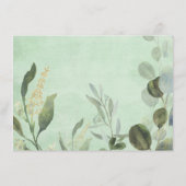 ほっぺたのピンクの花と緑の木の森の鹿のオムツくじ エンクロージャーカード (裏面)