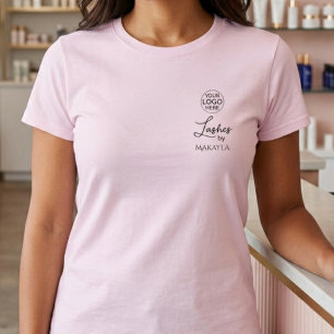 ほっぺたピンクのスクリプトロゴ ラッシュスタッフ Tシャツ