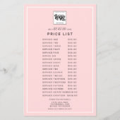 ほっぺに桜の色のようなロゴ プロモーション価格 サービスリスト チラシ (正面)