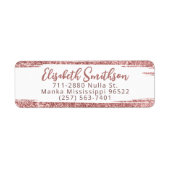 ほっぺに赤みを帯びた輝きのモダンラグジュアリーオーダー返送先住所 ラベル (正面)