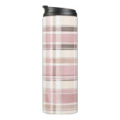 ほっぺのようなバラ色のクリームブラウンのストライプのクリスマス タンブラー (回転右)