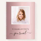 ほっぺのようなピンクの写真 子ども タイポグラフィー ノートブック (正面)