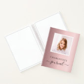 ほっぺのようなピンクの写真 子ども タイポグラフィ ノートブック (内部)