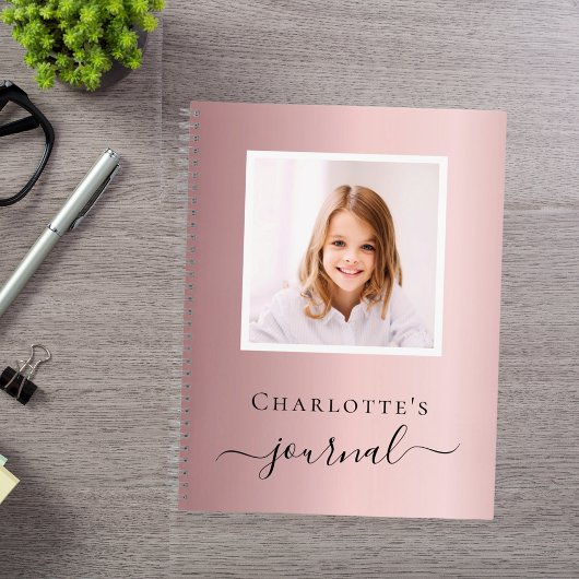 ほっぺのようなピンクの写真 子ども タイポグラフィ ノートブック