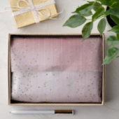 ほっぺのようなピンクの輝きゴールドスパークル飾りベビーシャワー 薄葉紙 (ギフト)