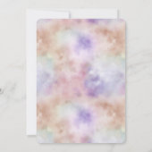 ほっぺのようなピンク 紫 タイダイ 招待状 (裏面)