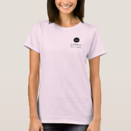 ほっぺのピンクのスクリプトロゴメイクスタッフ  Tシャツ