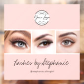 ほっぺのピンクのスクリプトロゴ写真まつげスタジオ ウィンドウサイン (シート2)