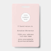 ほっぺのピンクのスクリプトロゴ写真メイク バッジ (裏面)