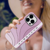 ほっぺのピンク色 レトロな波 個人名 Case-Mate iPhoneケース