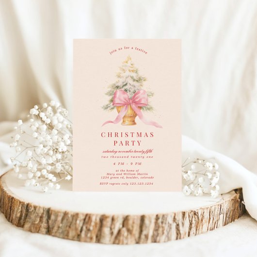 ほっぺの弓のクリスマス パーティー 招待状