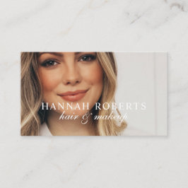 ほっぺピンクのスクリプトソーシャルQRコード写真ヘアメイク 名刺