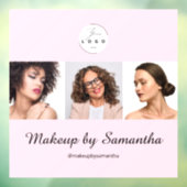 ほっぺピンクのスクリプトロゴ写真メイクスタジオ ウィンドウサイン (シート3)