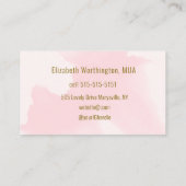 ほっぺピンクの水彩写真メイク 名刺 (裏面)