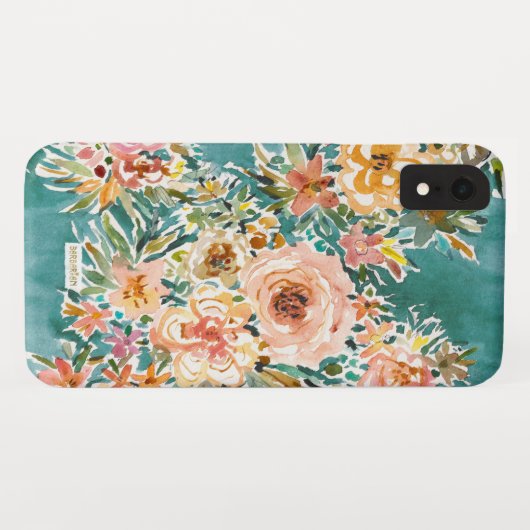 ほとばしりの酒の花柄 Case-Mate iPhoneケース (裏面(横))