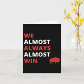 「ほとんどいつもほぼ勝つ」フットボールが面白い カード (黄色い花)