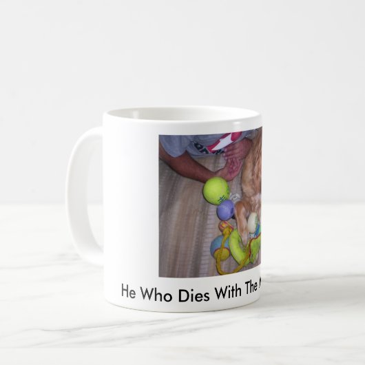 ほとんどのおもちゃによって死ぬ彼は勝ちます!! コーヒーマグカップ (正面左)