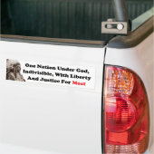 ほとんどのための自由そして正義 バンパーステッカー (トラック上)