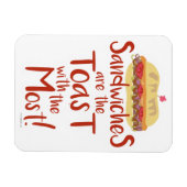 ほとんどのサンドイッチでトーストおもしろいを行う マグネット (横)