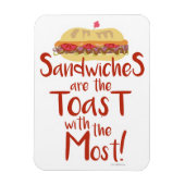 ほとんどのサンドイッチでトーストおもしろいを行う マグネット (縦)