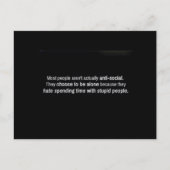 ほとんどの人々は単に選択するアンチ社会的ではない ポストカード (正面)