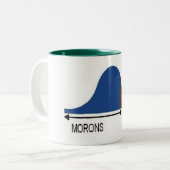 ほとんどの人々は愚か者です ツートーンマグカップ (正面左)