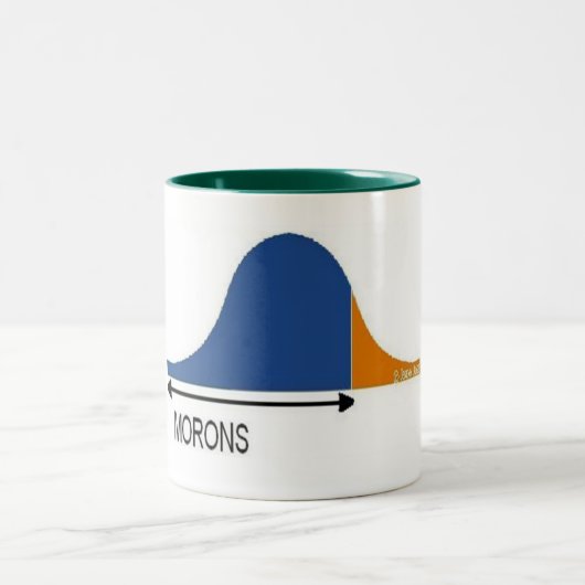 ほとんどの人々は愚か者です ツートーンマグカップ (中央)