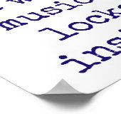 ほとんどの人が自分の音楽で死ぬ – 音楽引用文 ポスター (角)