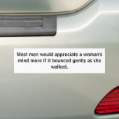 ほとんどの人は女性の心Iを…認めます バンパーステッカー (車上)