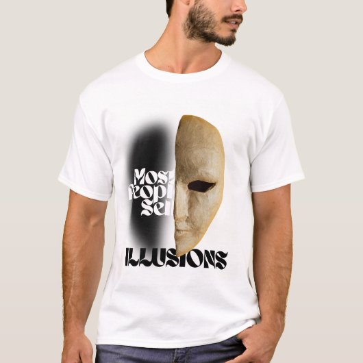 ほとんどの人は幻想を売っている | メンズTシャツ Tシャツ (正面)