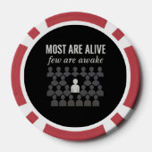 ほとんどの人は生きている。起きている者は考え少ない ポーカーチップ (裏面)