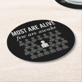 ほとんどの人は生きている。起きている者は考え少ない ラウンドペーパーコースター (アングル)