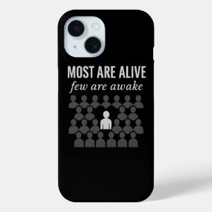 ほとんどの人は生きている。起きている者は考え少ない iPhone 15ケース