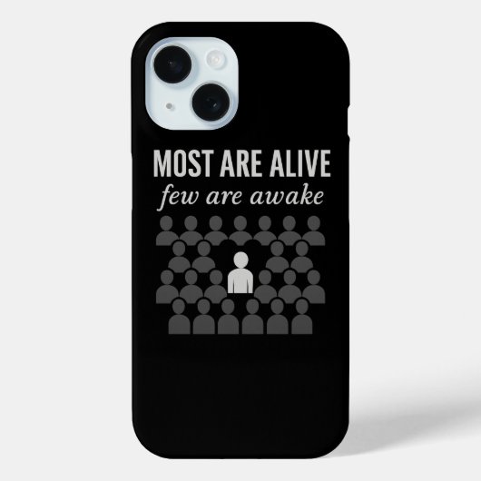 ほとんどの人は生きている。起きている者は考え少ない Case-Mate iPhoneケース (裏面)
