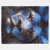 ほとんどの人気があるなレオの(占星術の)十二宮図のライオンの精神のファンタジーの芸術 フリースブランケット (正面(横))