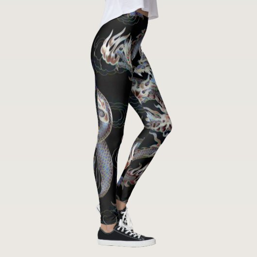 ほとんどの人気があるな中国人のKung Fuの影のドラゴンのファンタジー レギンス (右)