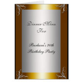 ほとんどの人気があるディナーパーティーメニュー (正面)